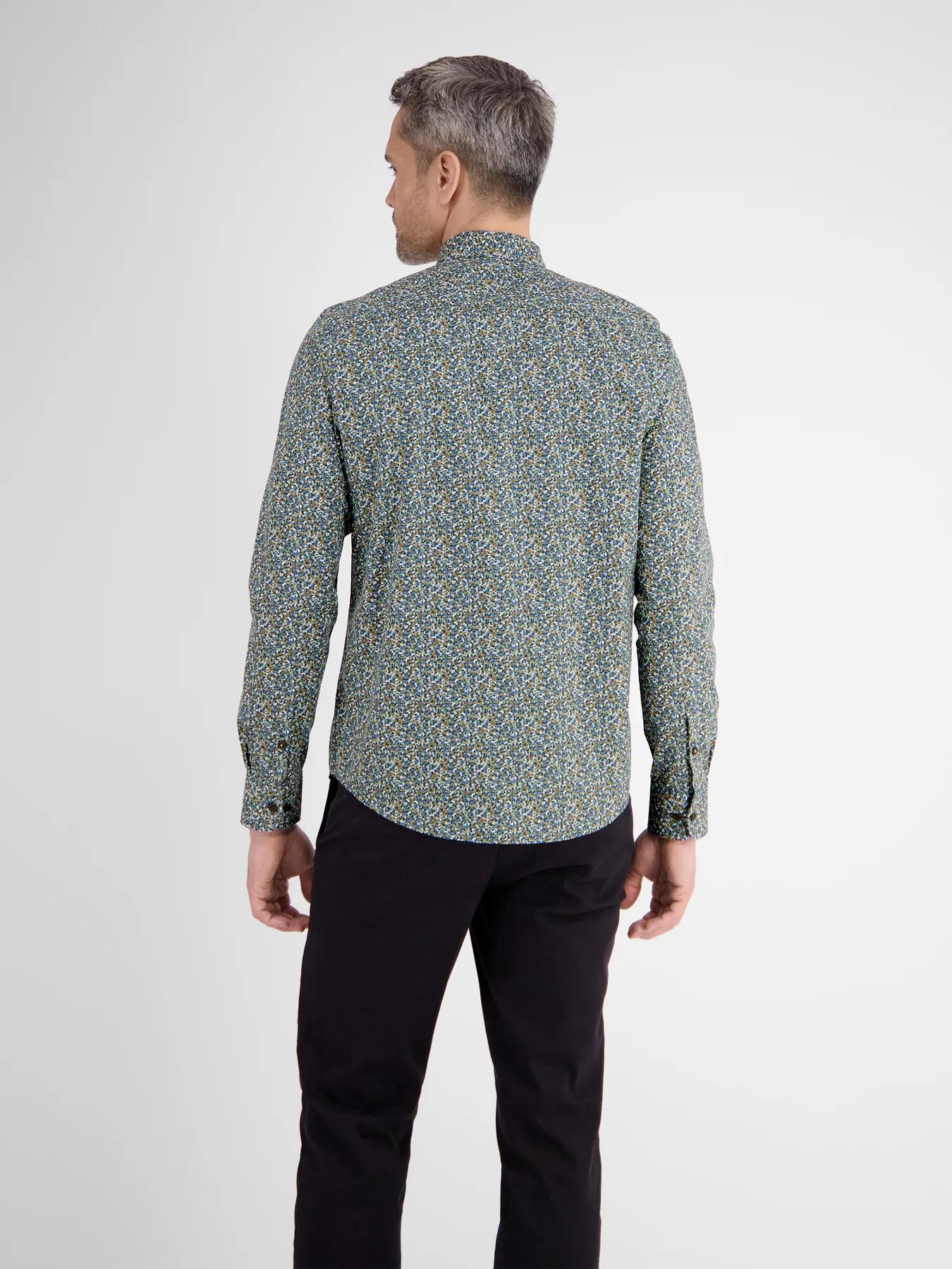 Lerros Print Hemd - Frosted Blue