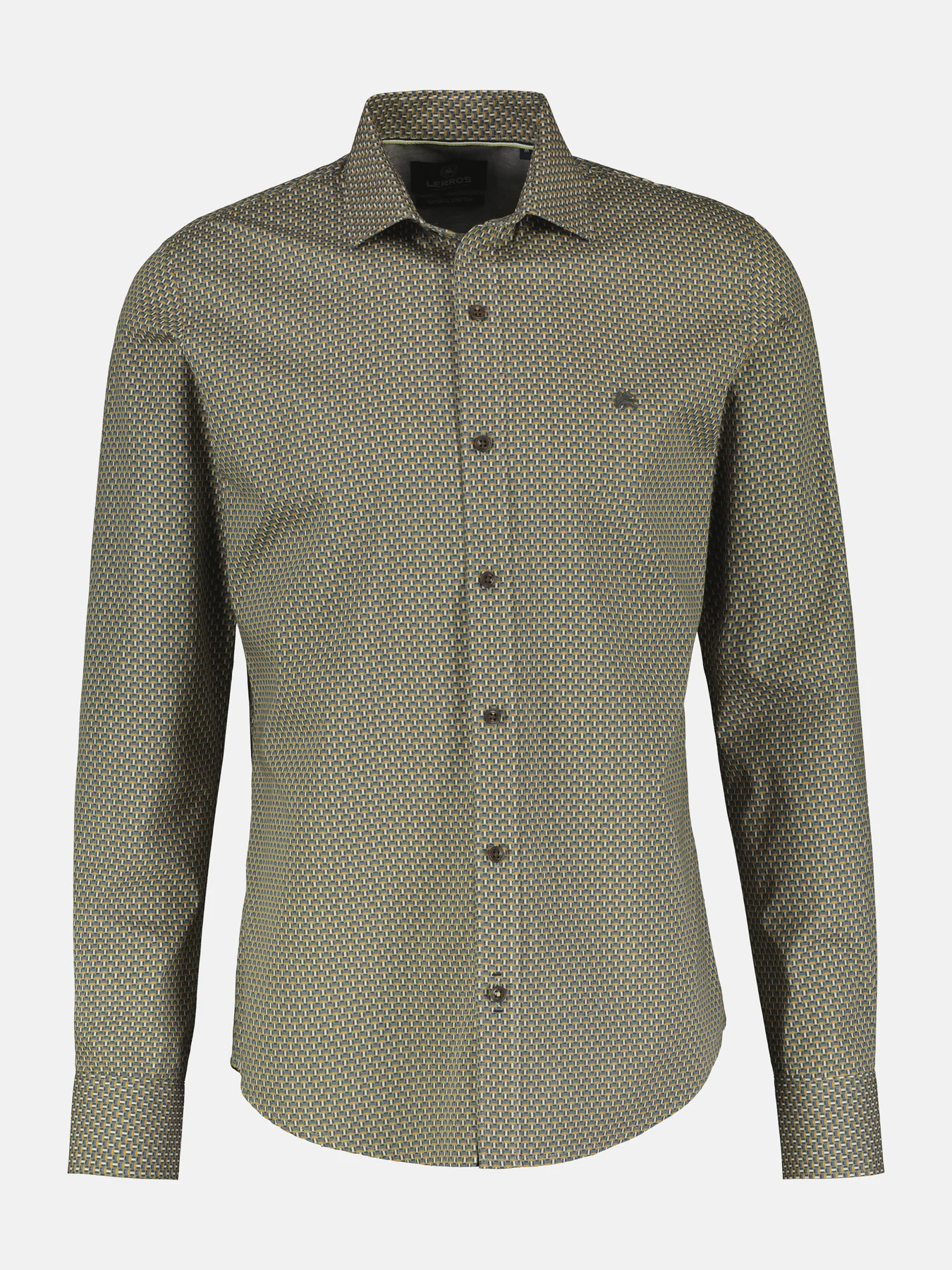 Lerros Overhemd met Geometrische Print - Gentle Reed