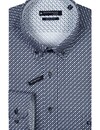 Giordano Grafisch Stretch Overhemd - Dark Navy