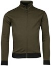 Baileys Two-Tone Jacquard Sweatcardigan - Olive