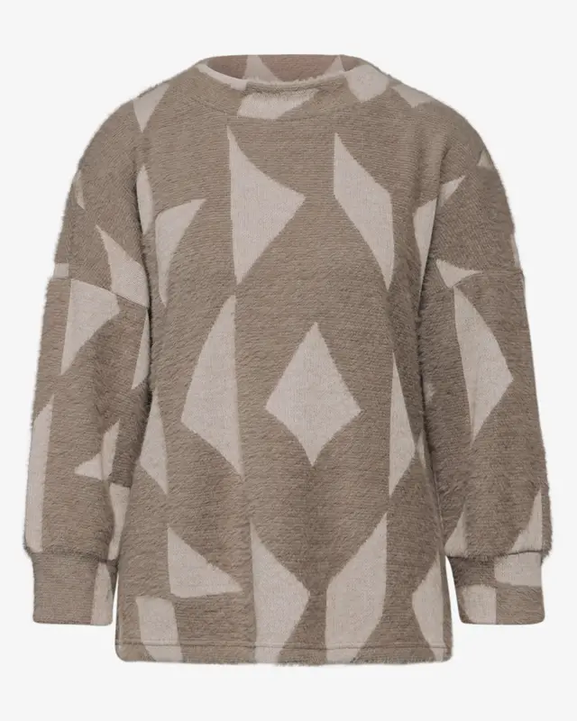 Street One Pluizig Shirt - Rich Mocca