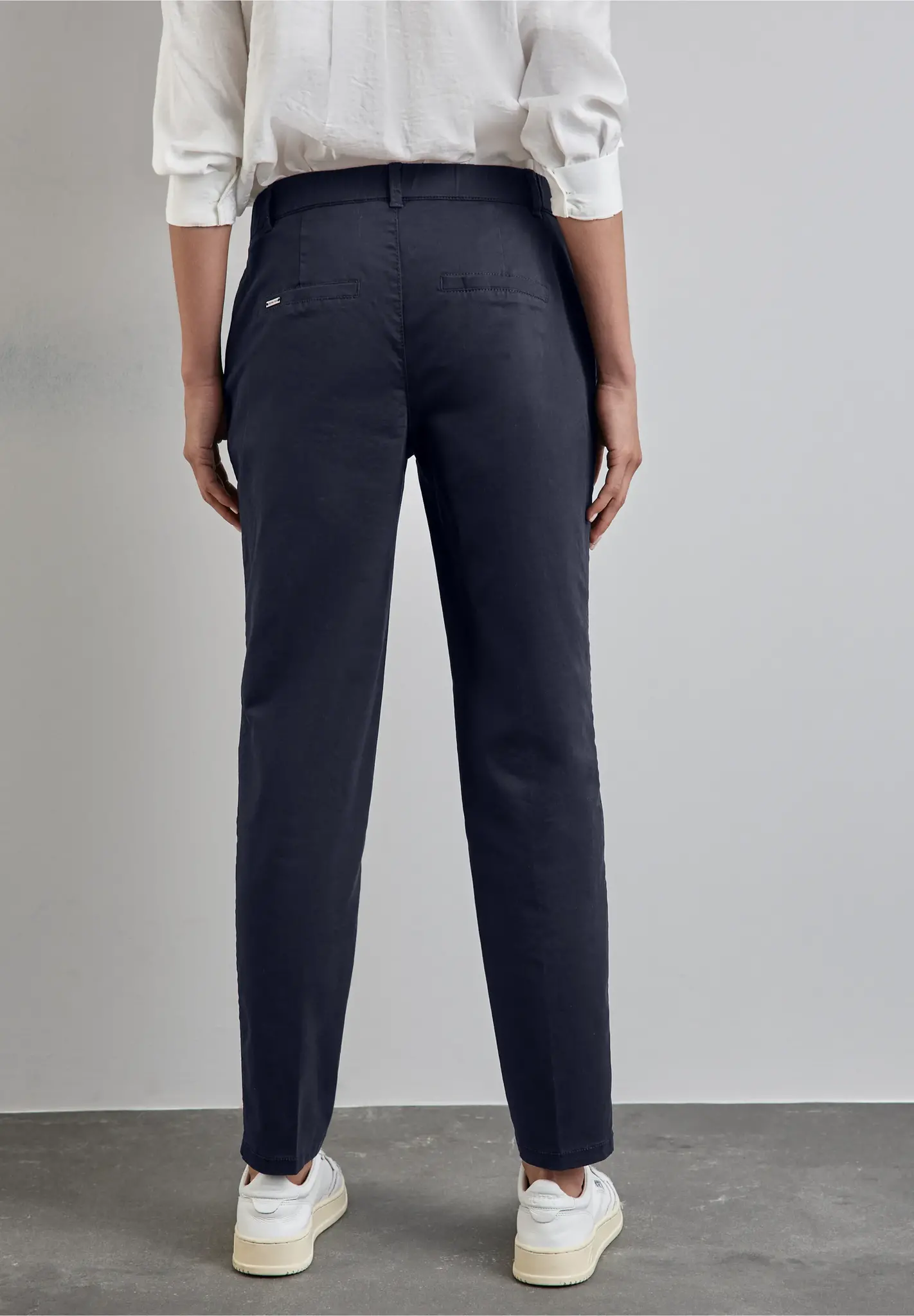 STREET ONE Zachte chino, blauw (deep blue), 38W / 28L