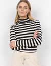 Soyaconcept Shirt mit Rollkragen Iridi 2 - Black Combi