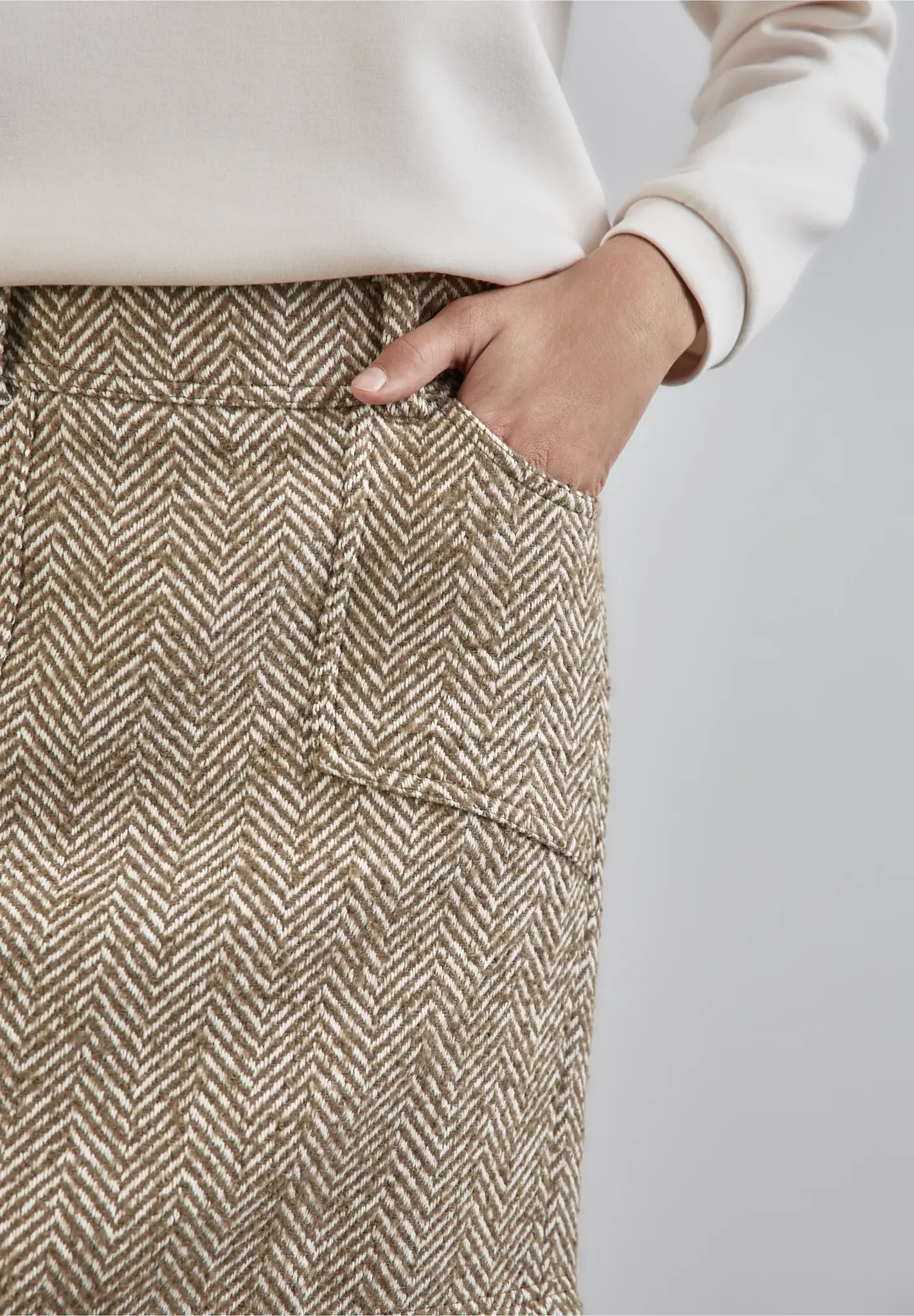 Street One Bouclé Skirt Maja - Rich Mocca
