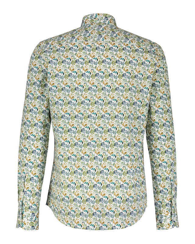 Lerros Print Shirt with Stretch - White