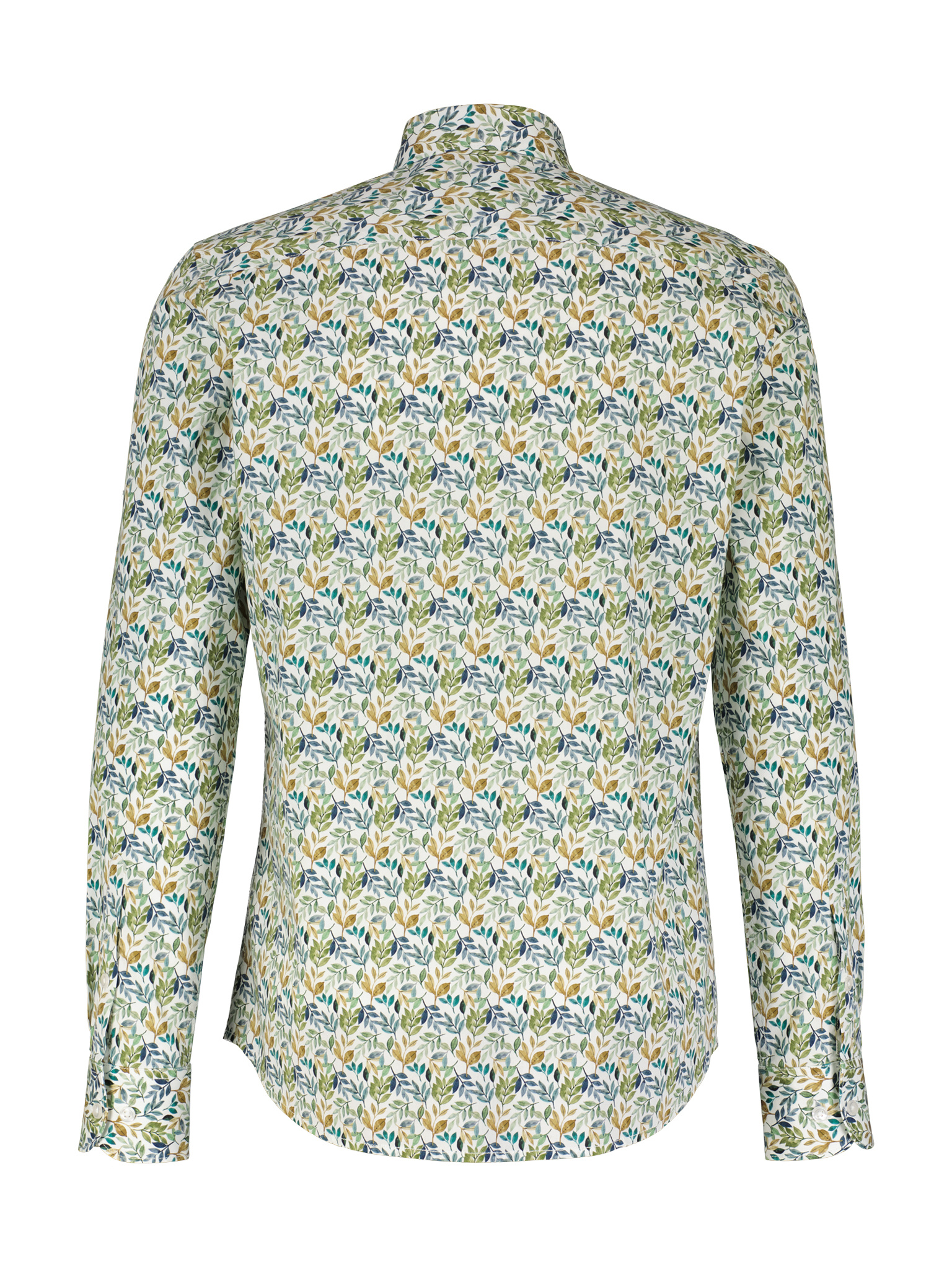 Lerros Print Overhemd met Stretch - White