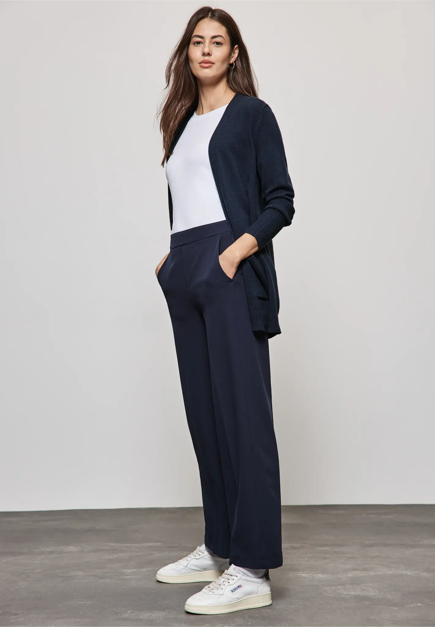 Street One Offener Cardigan Deep Blue Cotton Blues