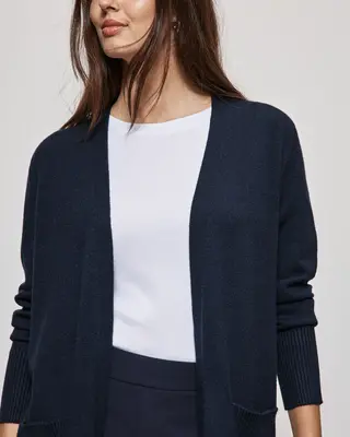 Street One Open Vest - Deep Blue