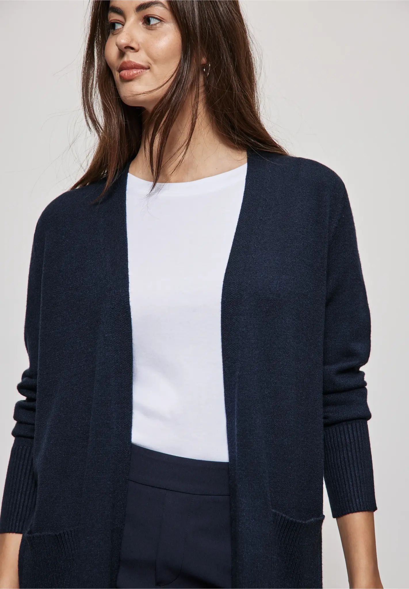Federgarn Cardigan für Damen in Blau