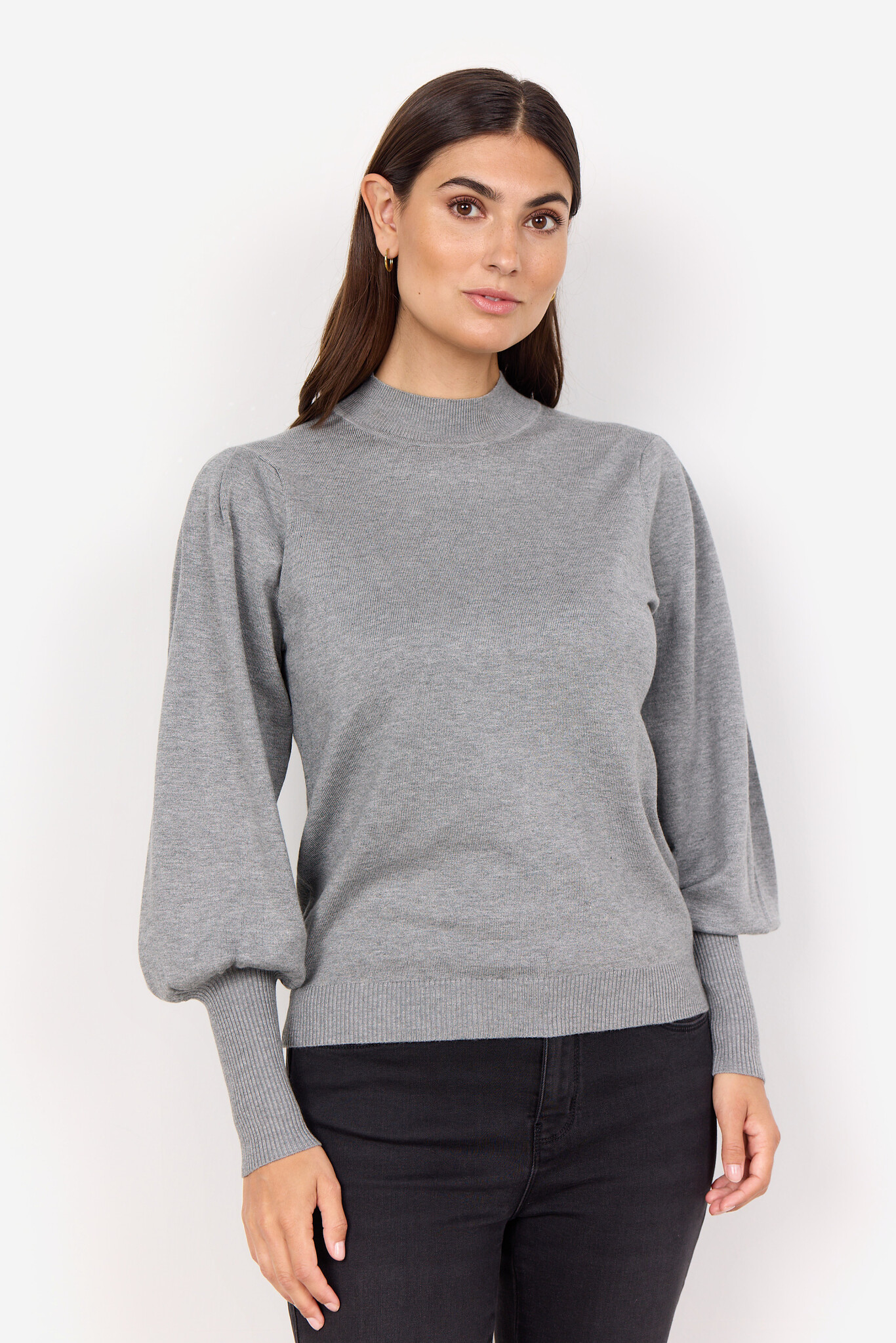 Soyaconcept Sweater Dollie 666 Medium Grey Melange Cotton Blues