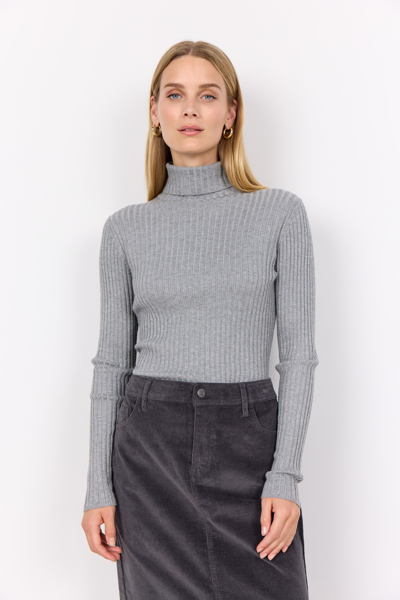 Soyaconcept Turtleneck Jumper Dollie 483 Medium Grey Melange