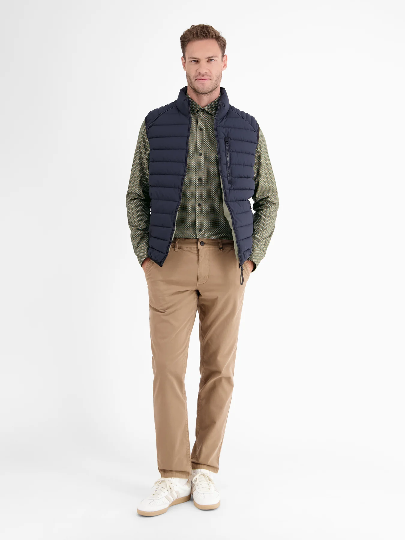 Lerros Overhemd met Geometrische Print - Gentle Reed