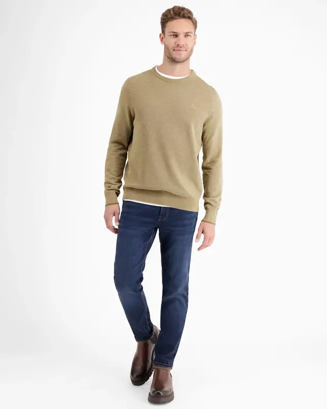 Lerros Basic Strickpullover - Tender Beige Melange