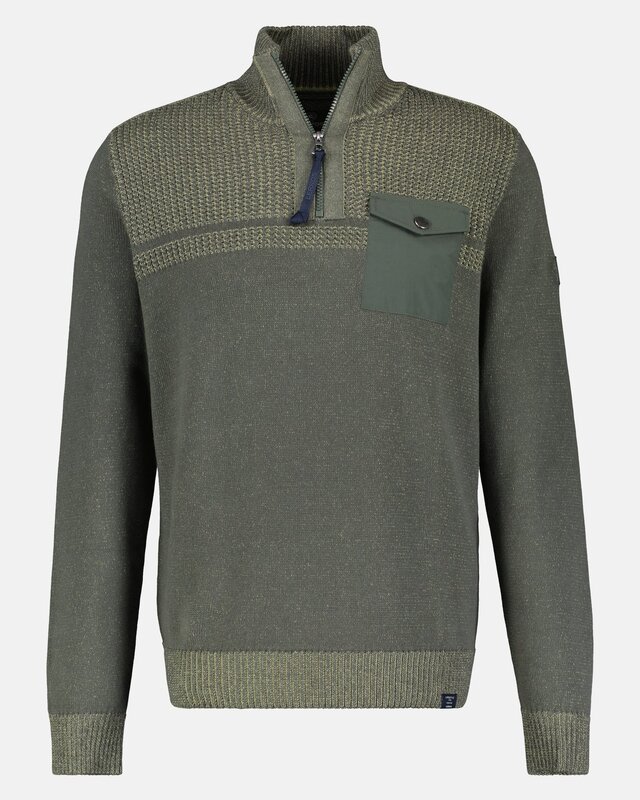 Lerros Pullover mit Struktur - Chilled Olive