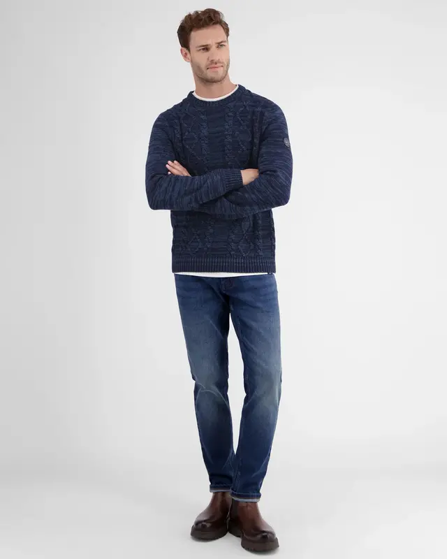 Lerros Cable Knit Jumper - Classic Navy