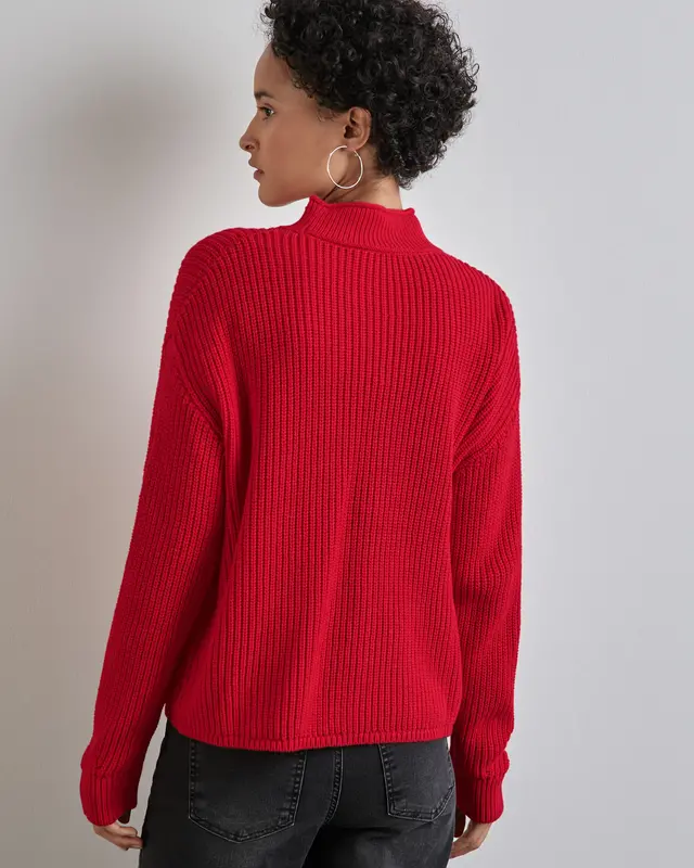 Street One Pullover mit Details - Mandarin Red