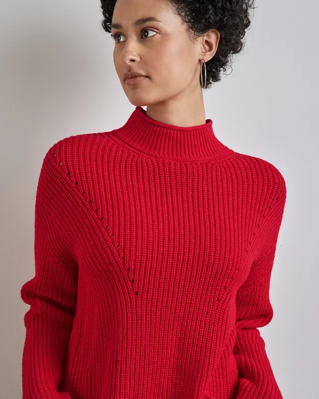 Street One Pullover mit Details - Mandarin Red