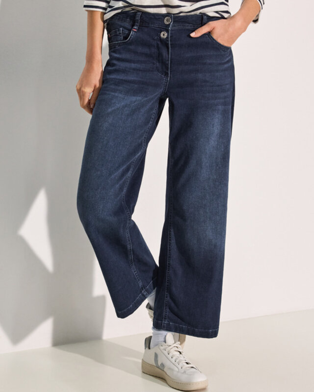 Cecil Loose Fit Jeans Neele - Dark Blue Black Wash