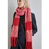 Long Scarf with Fringes - Mandarin Red