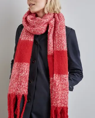 Street One Long Schal mit Fransen - Mandarin Red