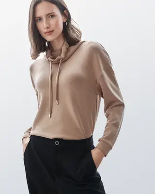 Street One Zijden Look Shirt - Rich Mocca