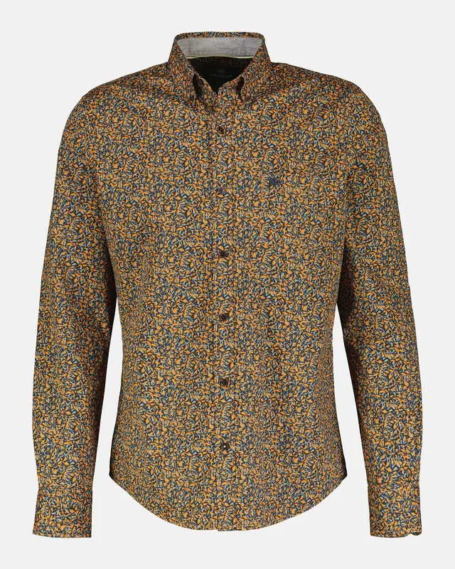 Lerros Poplin Overhemd met Stretch - Pumpkin Orange