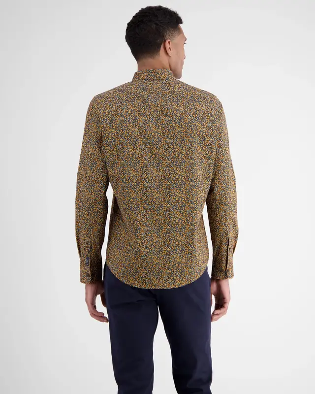 Lerros Poplin Overhemd met Stretch - Pumpkin Orange