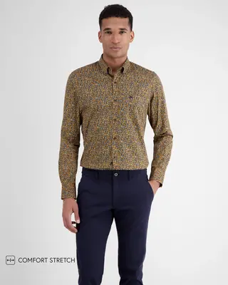 Lerros Poplin Overhemd met Stretch - Pumpkin Orange