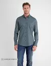 Lerros Poplin Hemd mit Stretchanteil - Frosted Blue