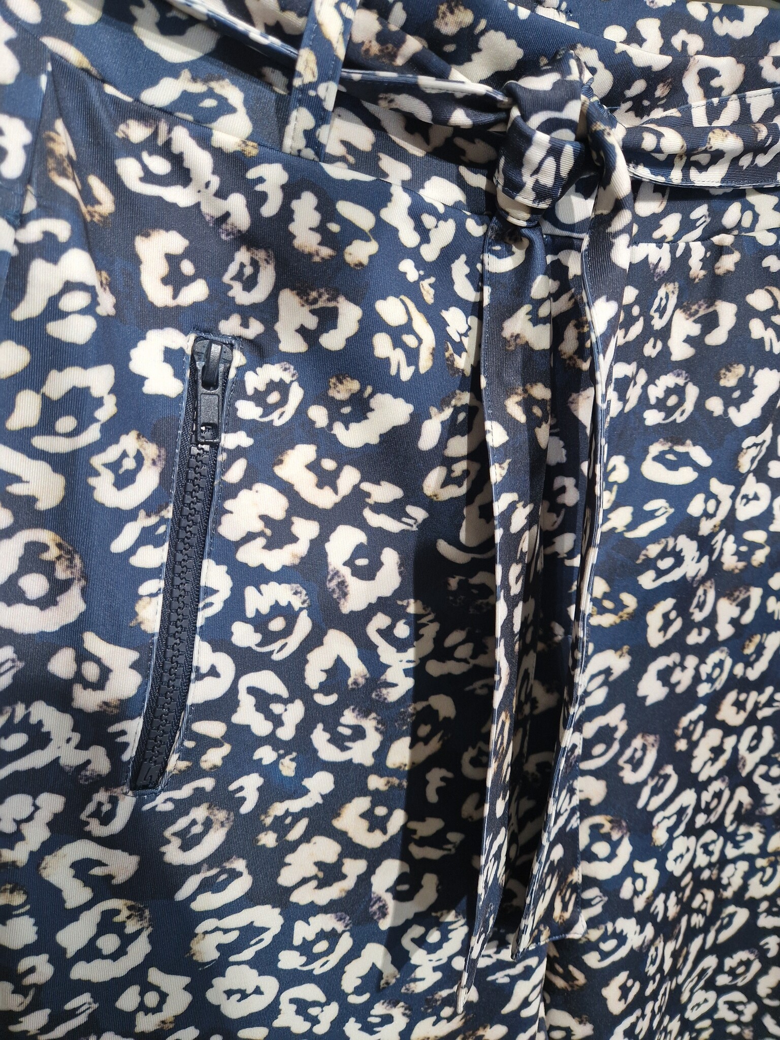 Elvira Collections Broek Vera Navy Panter Blauw Cotton Blues