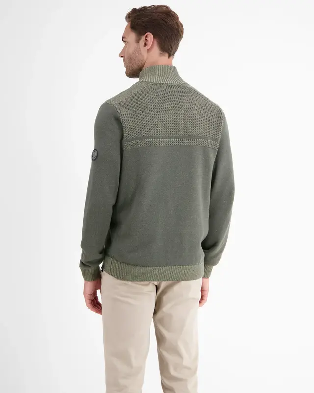 Lerros Strukturstrick Cardigan - Chilled Olive