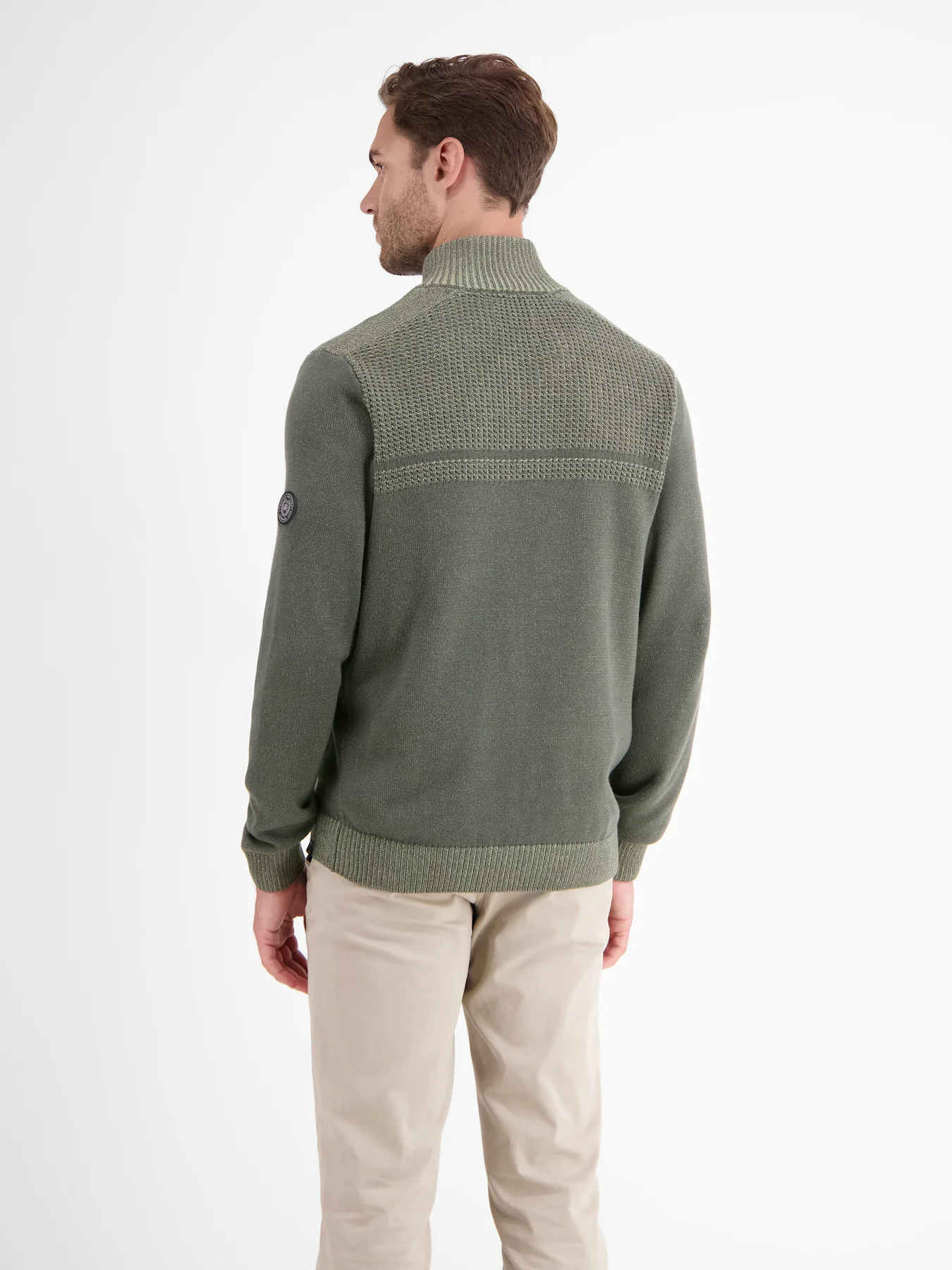 Lerros Strukturstrick Cardigan - Chilled Olive