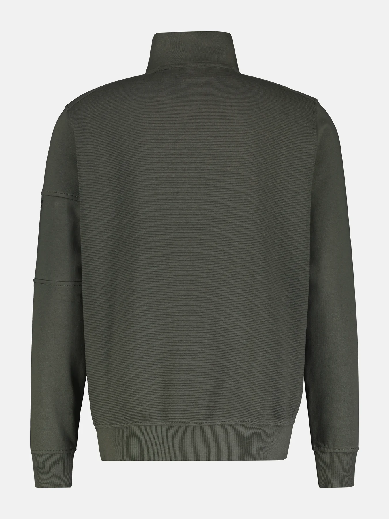 Lerros Sweatshirt met Troyer Kraag - Chilled Olive