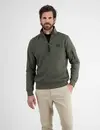Lerros Sweatshirt met Troyer Kraag - Chilled Olive