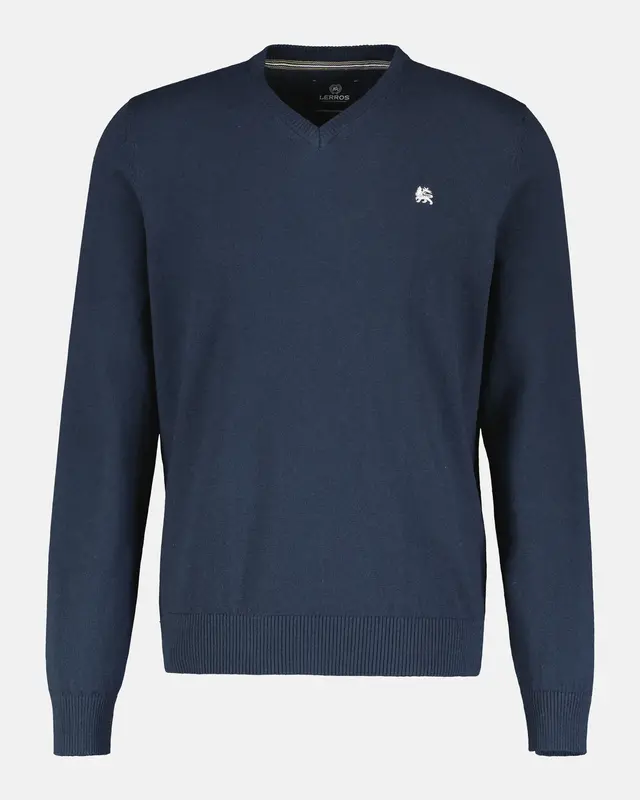 Lerros Pullover mit V-Ausschnitt mit Kaschmir-Anteil - Classic Navy