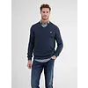 V-Hals Trui met Kasjmier - Classic Navy