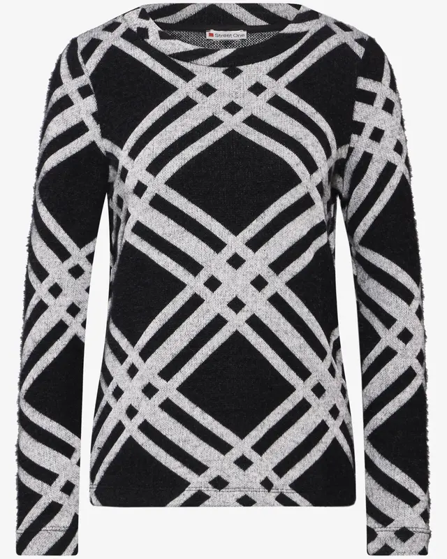 Street One Fluffy Longsleeve - Black