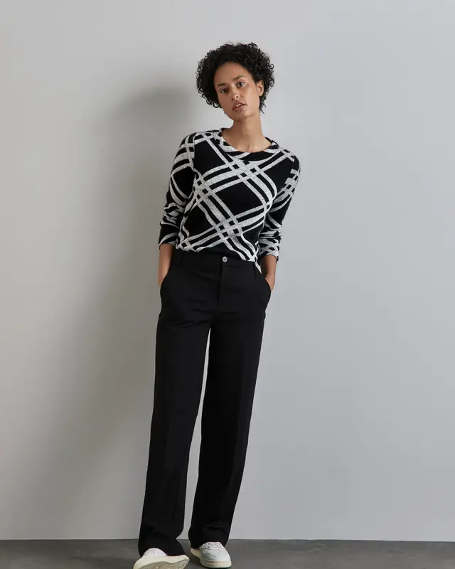 Street One Fluffy Longsleeve - Black