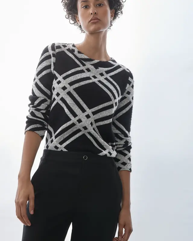 Street One Fluffy Longsleeve - Black