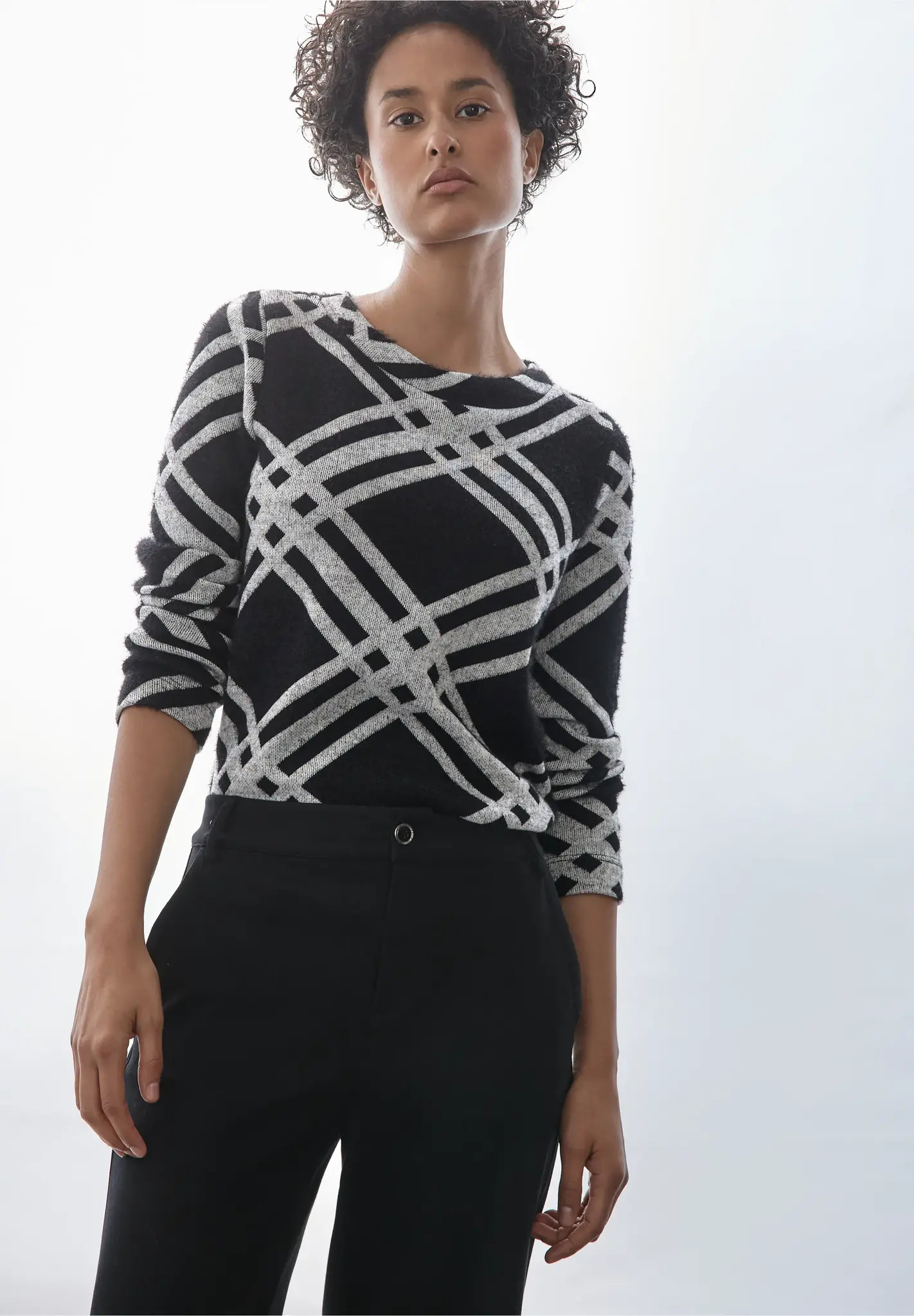 Street One Donzig Shirt Lange Mouw - Black