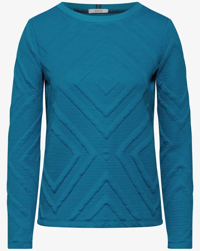Cecil Shirt mit 3D-Struktur - Celestial Aqua Blue