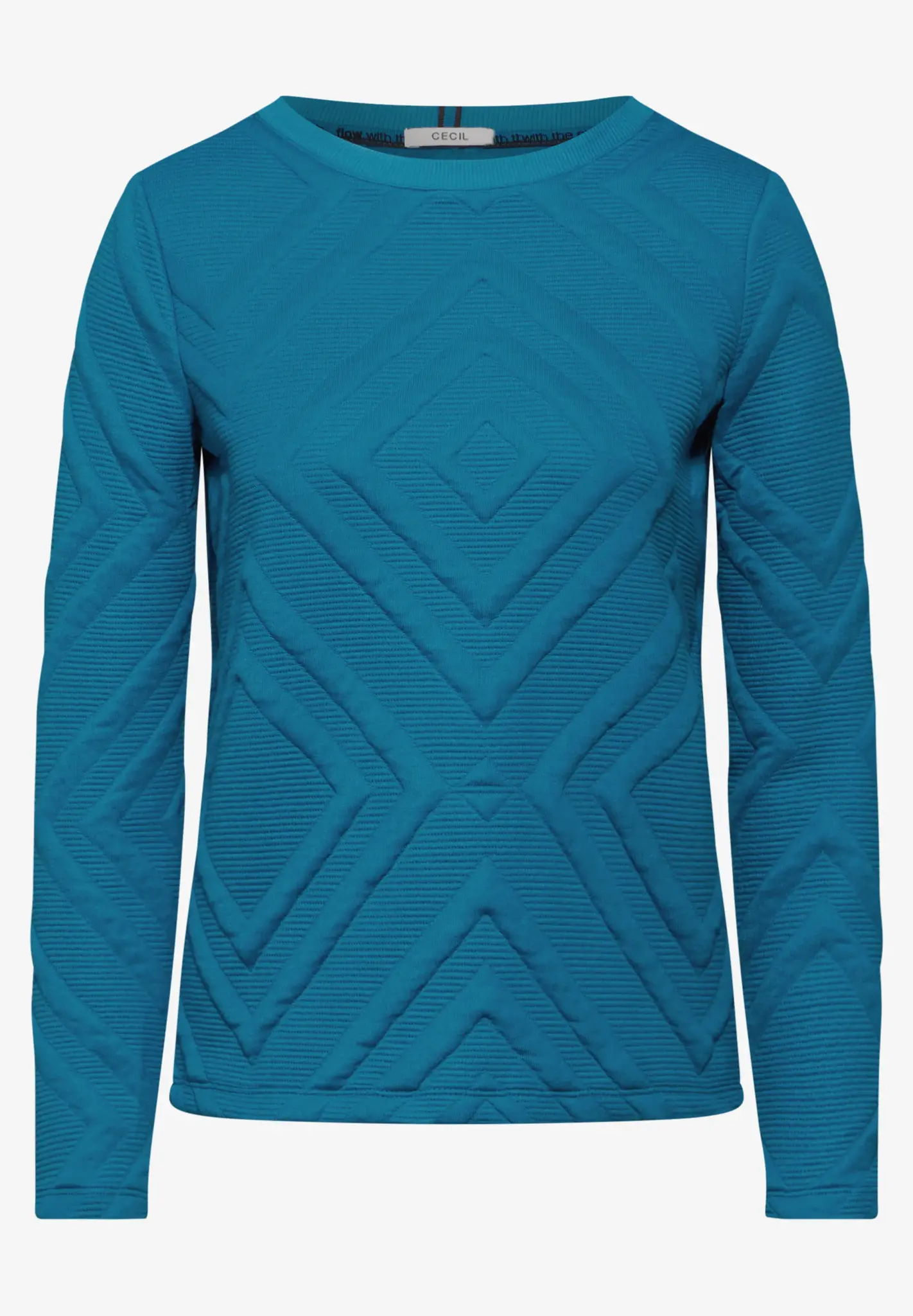 Cecil Shirt met 3D-Structuur - Celestial Aqua Blue