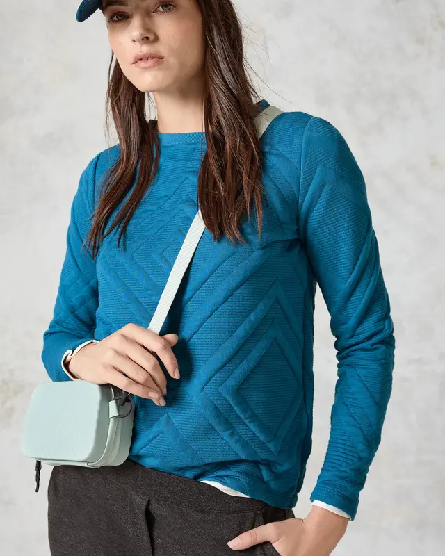 Cecil Shirt mit 3D-Struktur - Celestial Aqua Blue