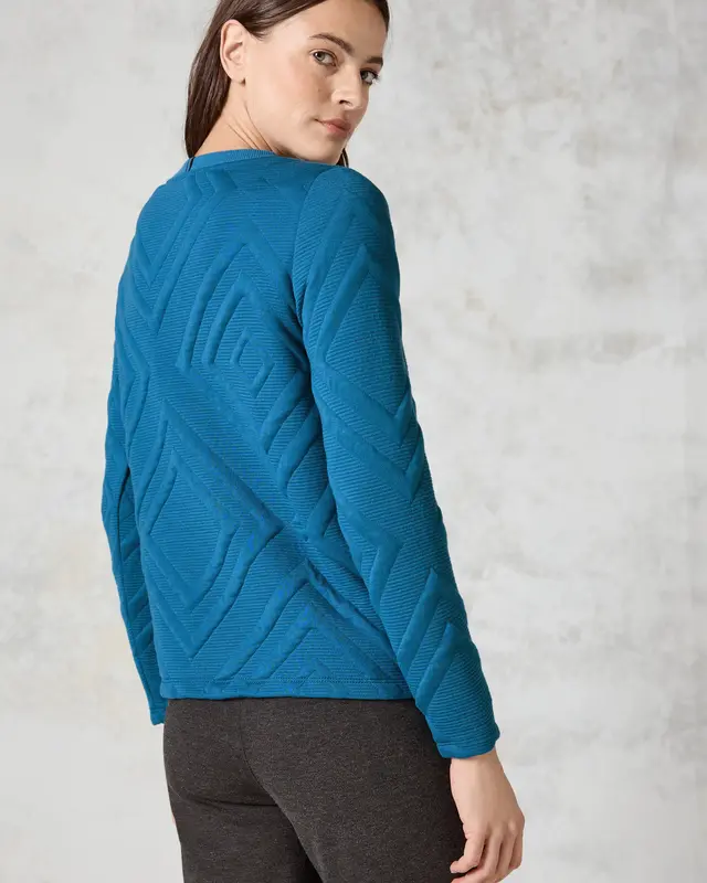 Cecil Shirt mit 3D-Struktur - Celestial Aqua Blue