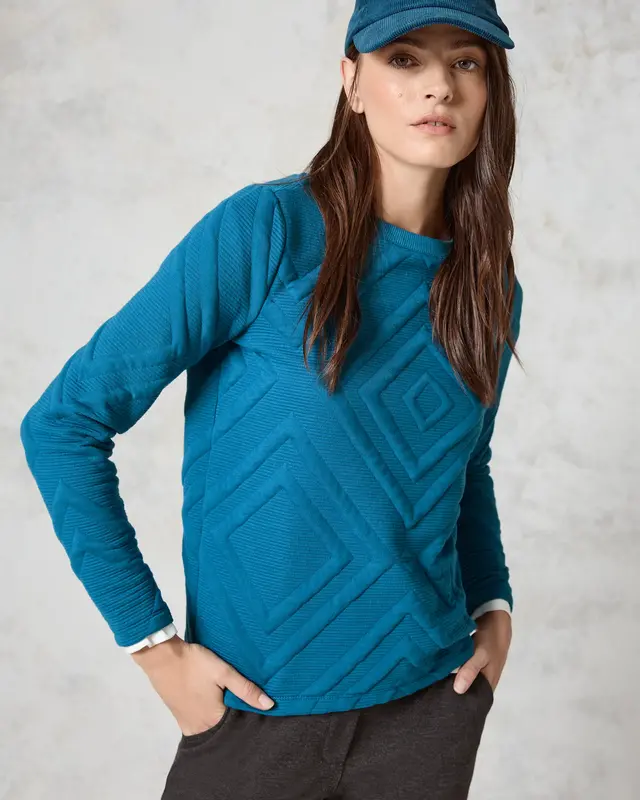 Cecil Shirt mit 3D-Struktur - Celestial Aqua Blue