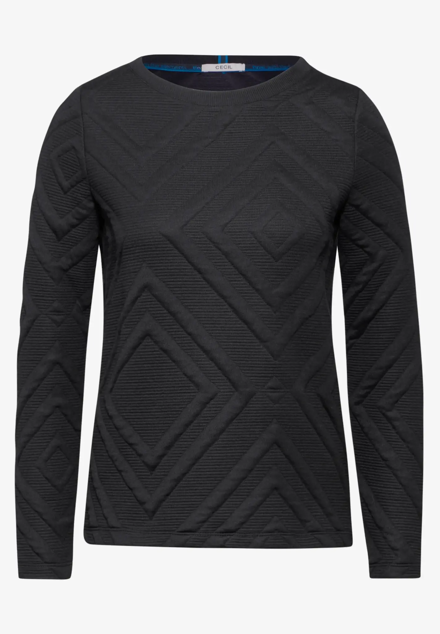Cecil Shirt mit 3D-Struktur - Deep Charcoal Grey