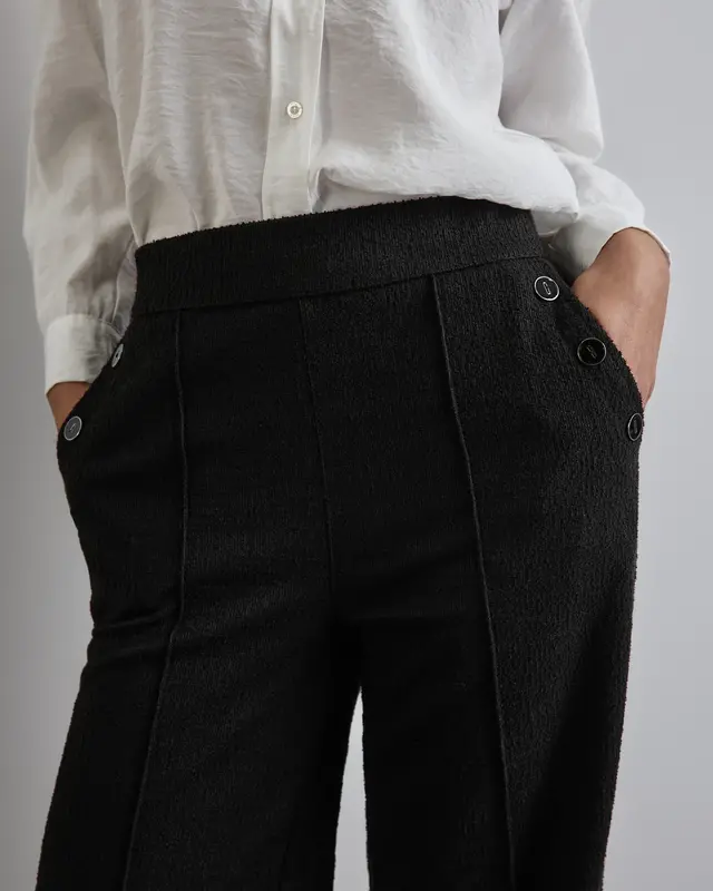 Street One Bouclé Pants - Black
