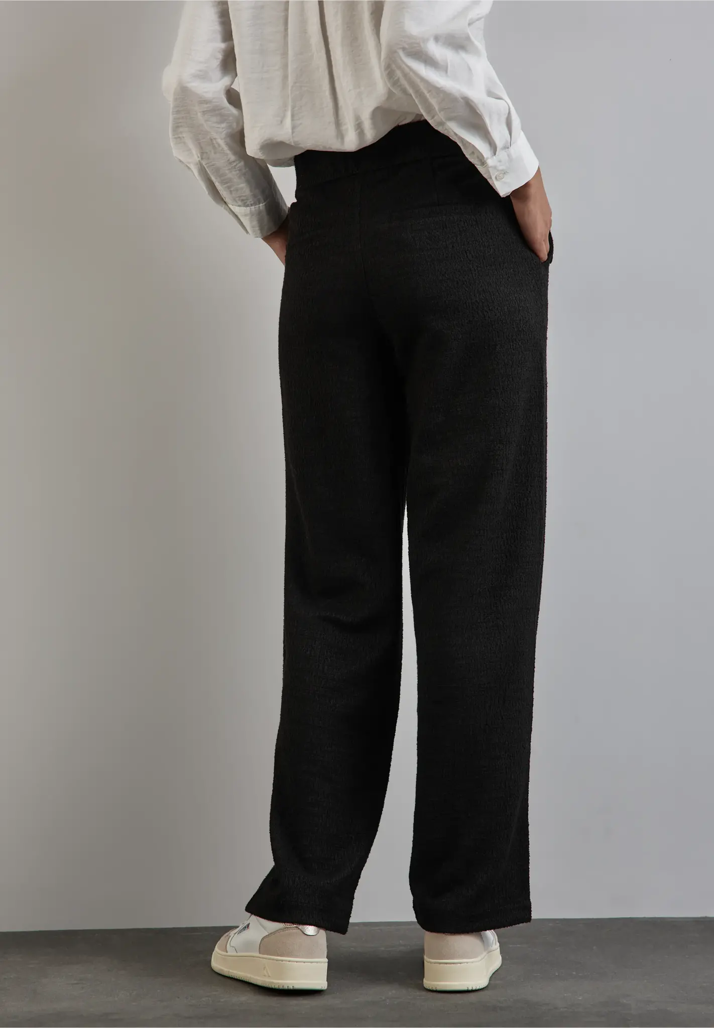 Street One Bouclé Hose - Black