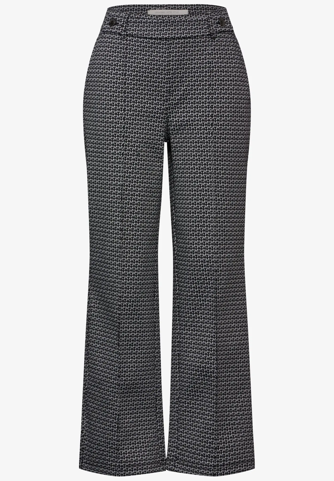 Street One Jacquard Pants - Black