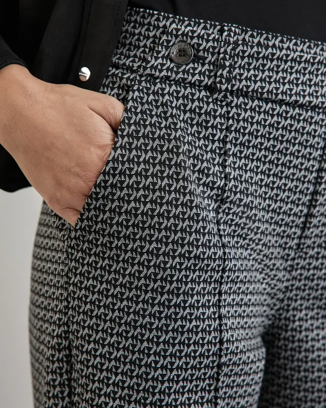 Street One Jacquard Hose - Black